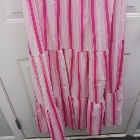 Chic Pink and White Striped Maxi Dress - Picture 8 of 11